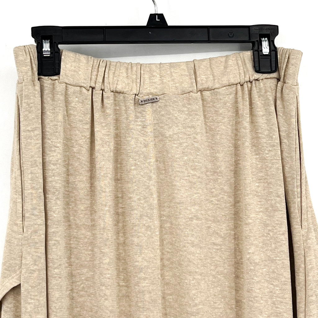PRANA Women's Tidal Wave Midi Skirt Small Sand Beige High Low Knit NWT