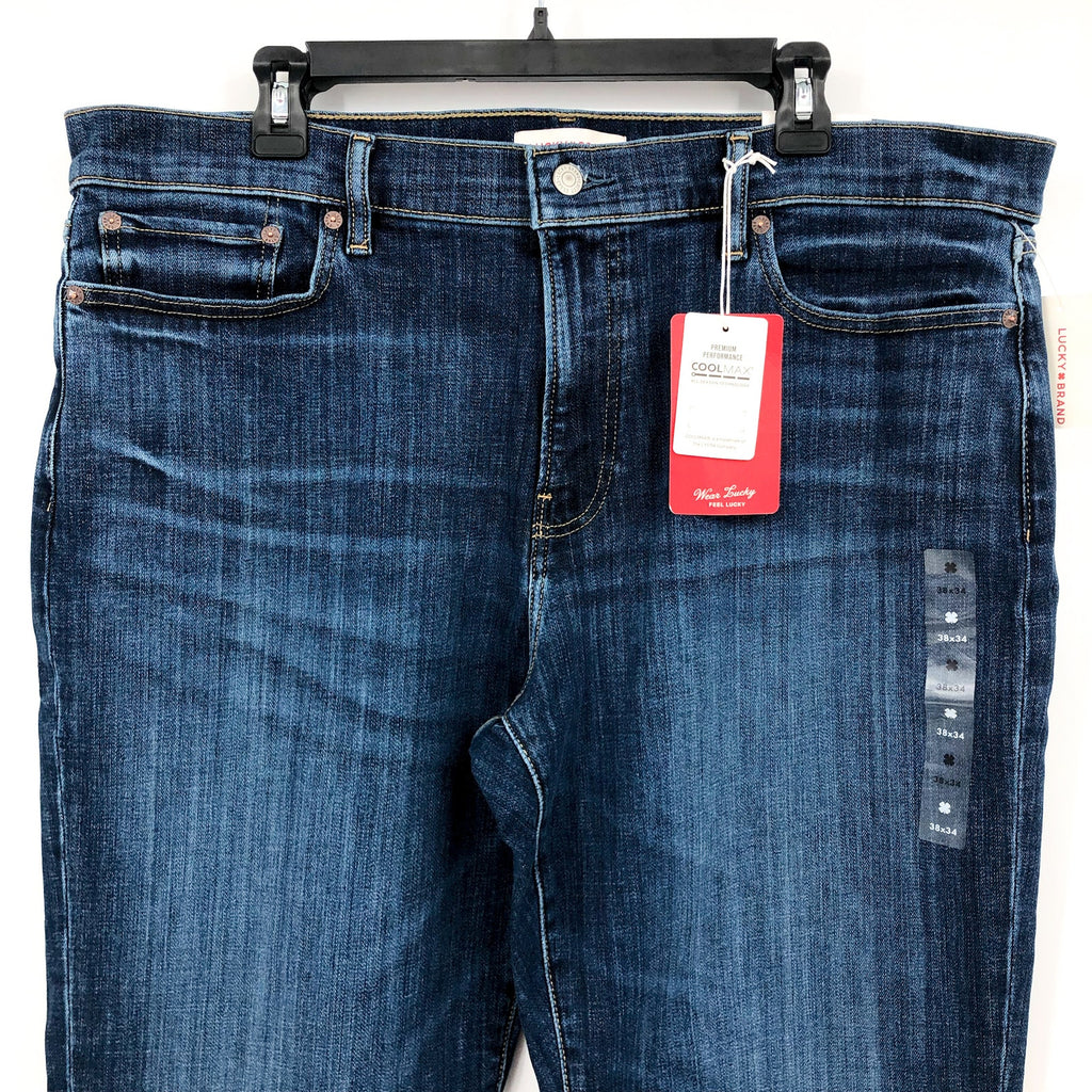 LUCKY BRAND Men's Easy Rider Bootcut Jeans 38x34 Dawson Blue COOLMAX NWT