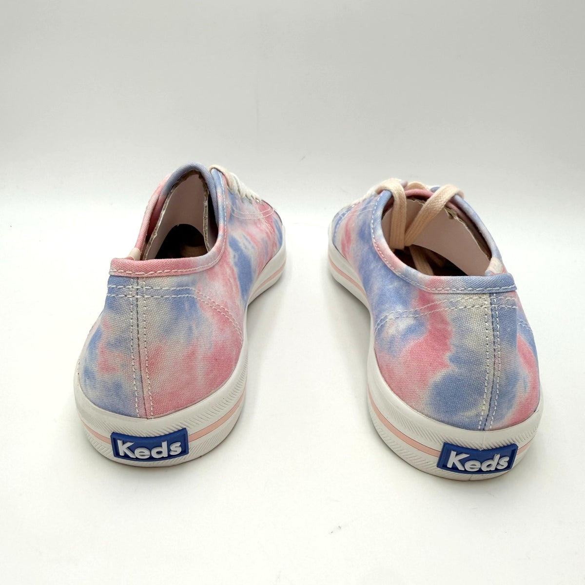 Keds Womens Kickstart Low Sneakers Size 8.5 Tie Dye Pink Blue Canvas NWOB