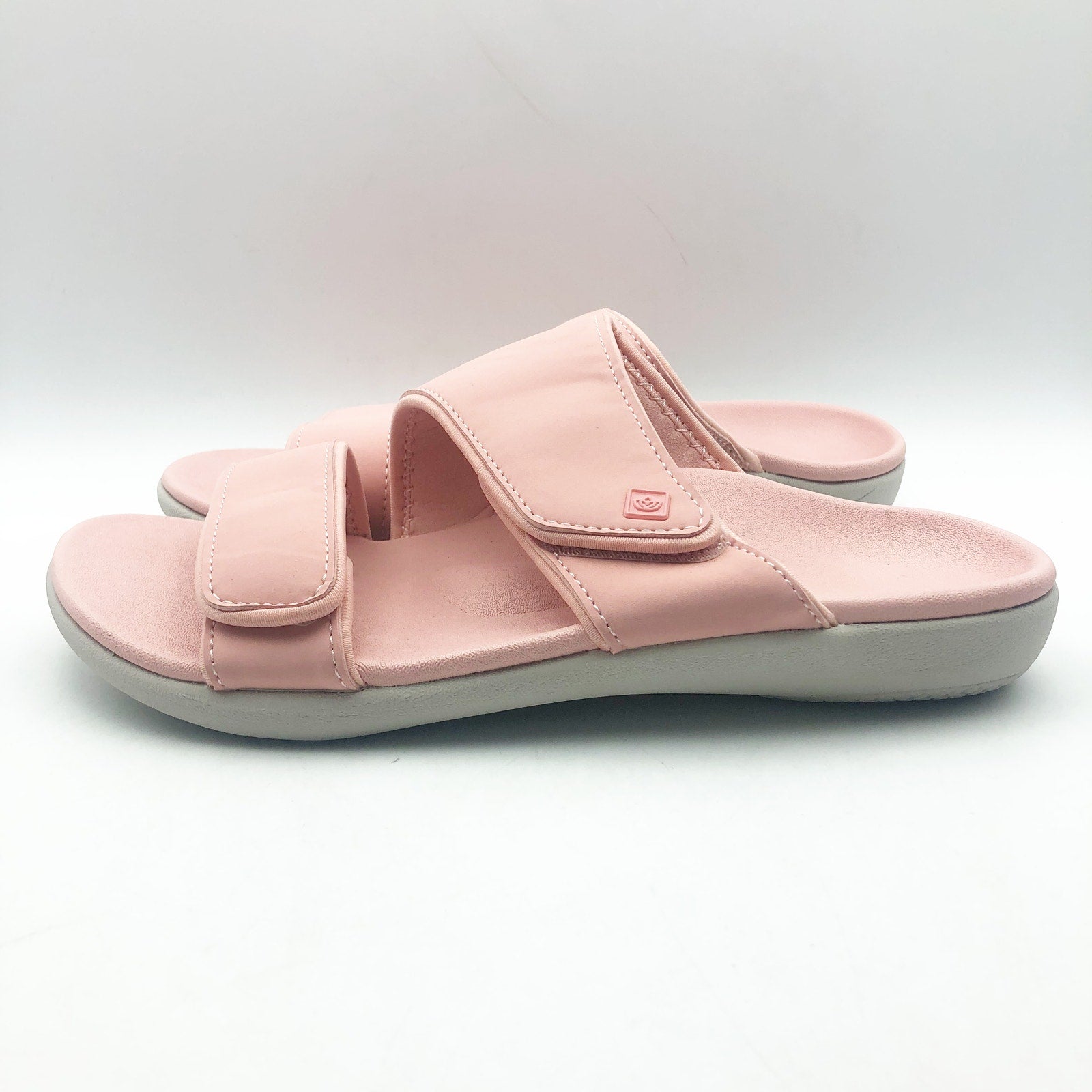 Spenco Womens KHOLO NUEVO Comfort Slide Sandals Size 7.5 B Coral Pink NWT