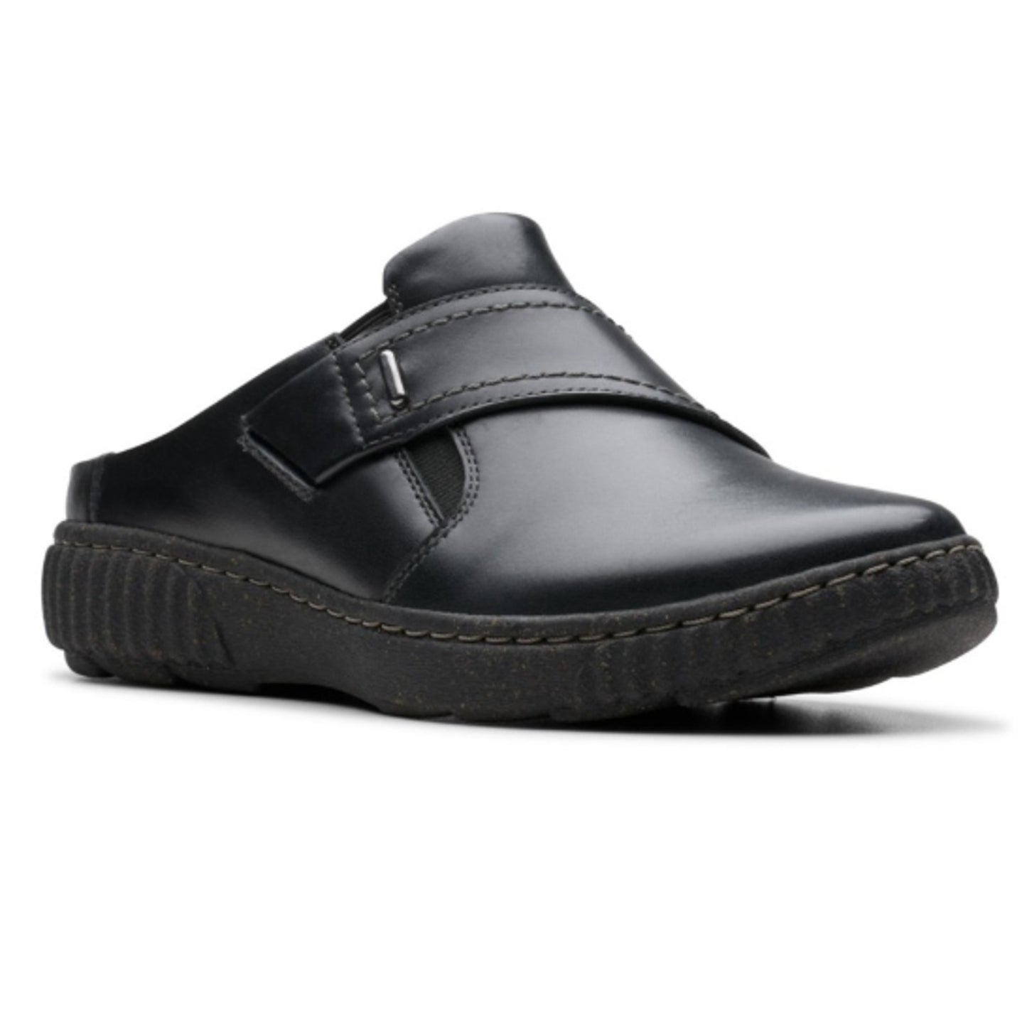 Clarks Womens Caroline Bay Clogs US 11 M EU 42.5 Black Leather SR NIB