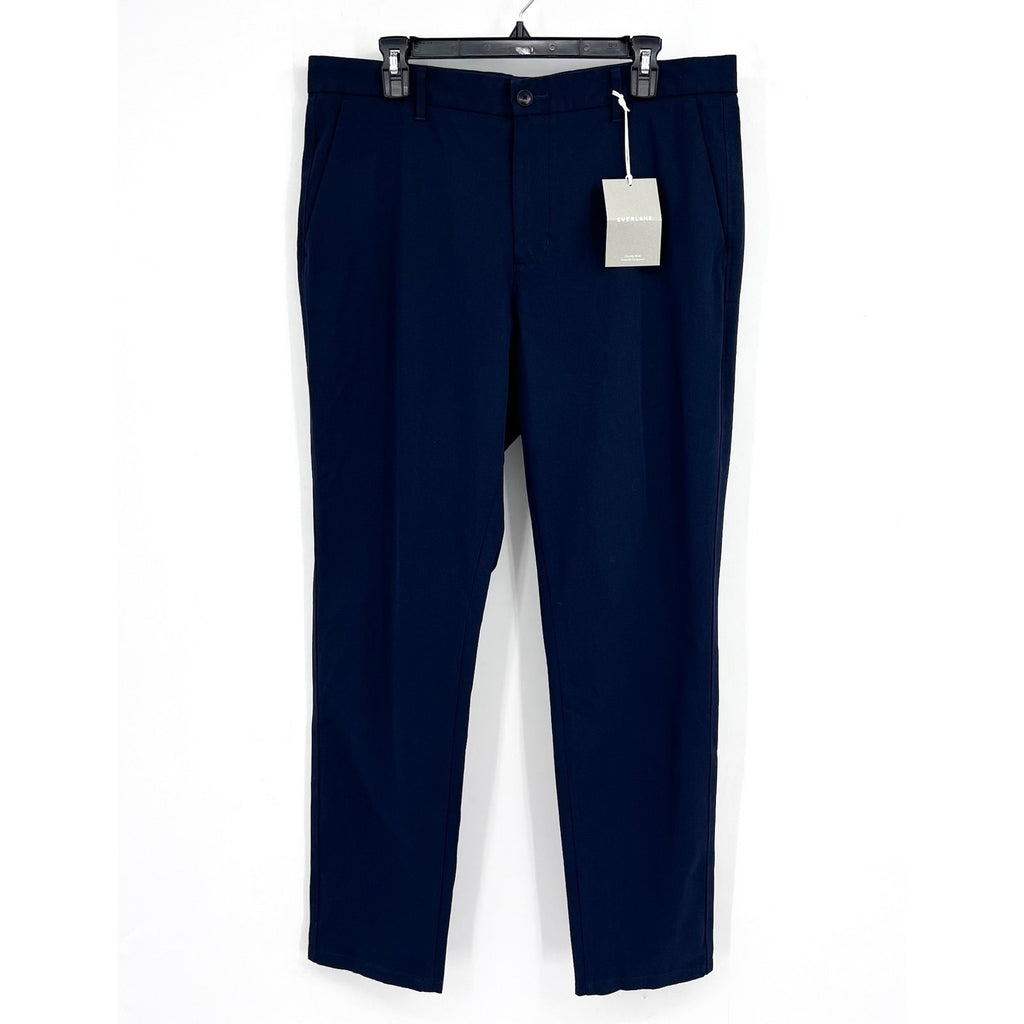 EVERLANE Uniform Mens Performance Chino Pants 38x32 Navy Blue Athletic Fit NWT