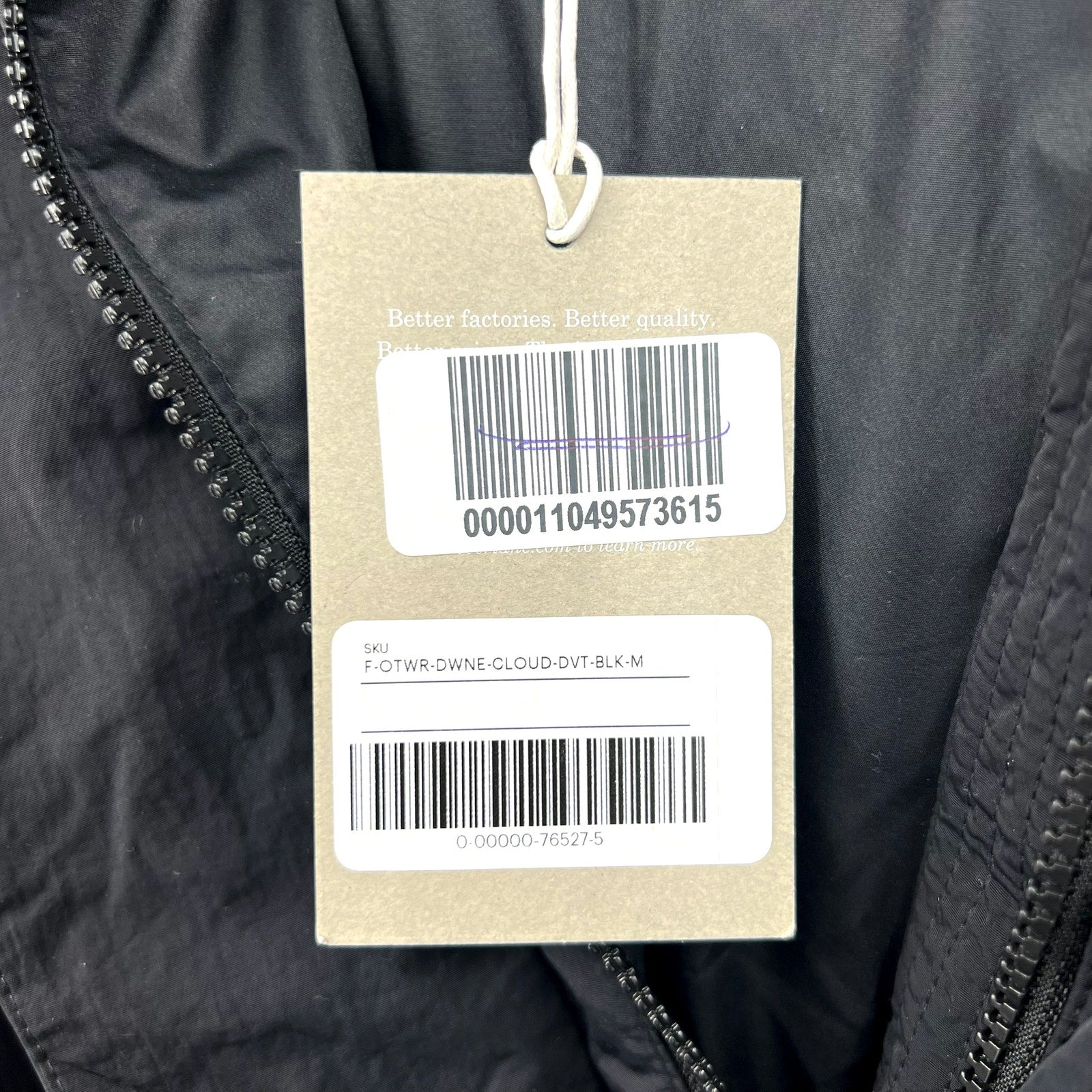 EVERLANE Women's Duvet Puffer Down Coat Medium Black Belted Hooded NWT