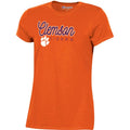 CHAMPION Womens Clemson Team Script Short Sleeve T-shirt Large Orange NWT