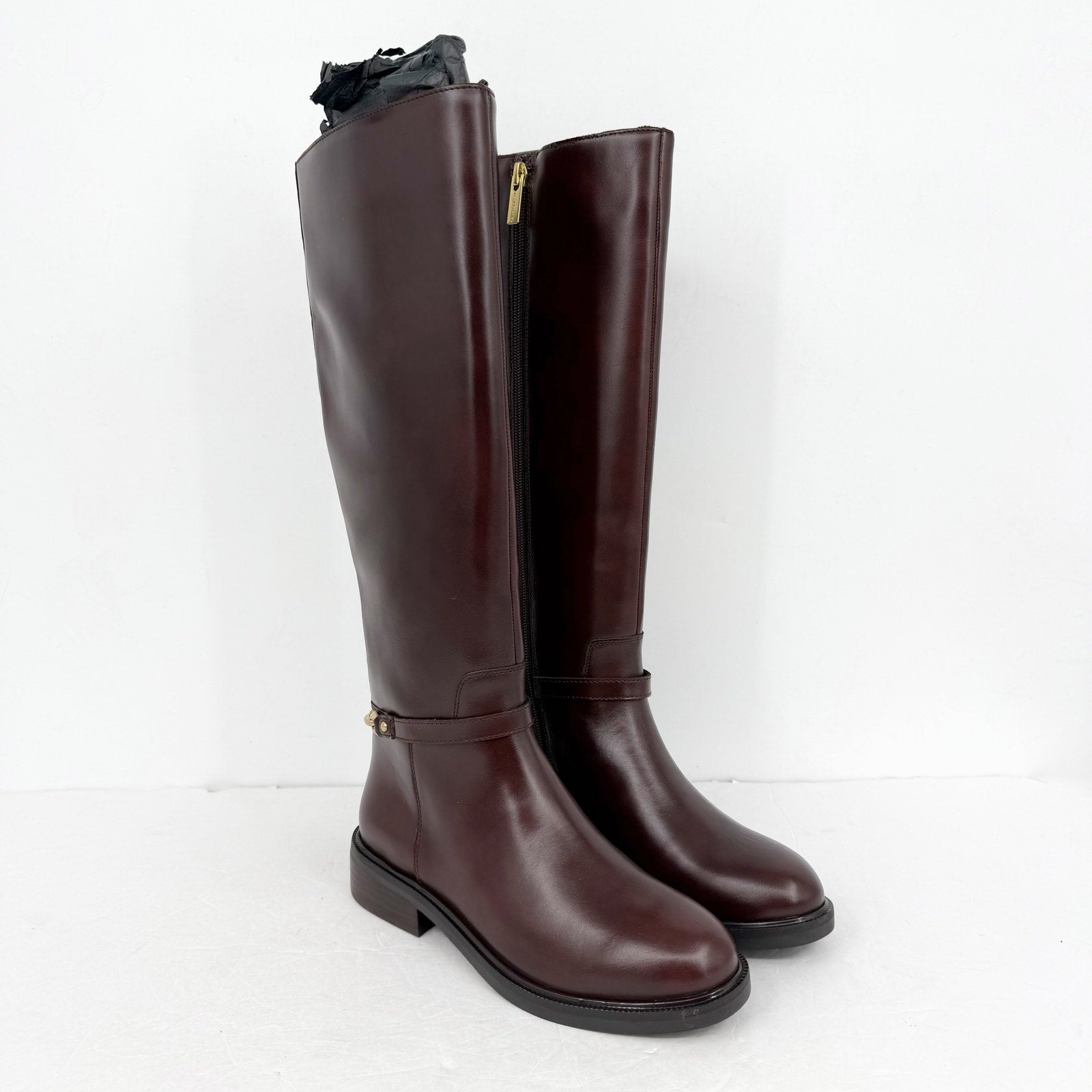 Vince Camuto Womens Adria Knee High Boot 6.5 M Narrow Calf Mahogany Leather NIB