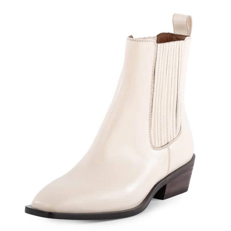 Seychelles Womens Hold Me Down Chelsea Ankle Boots US 11 Cream Leather NWOB