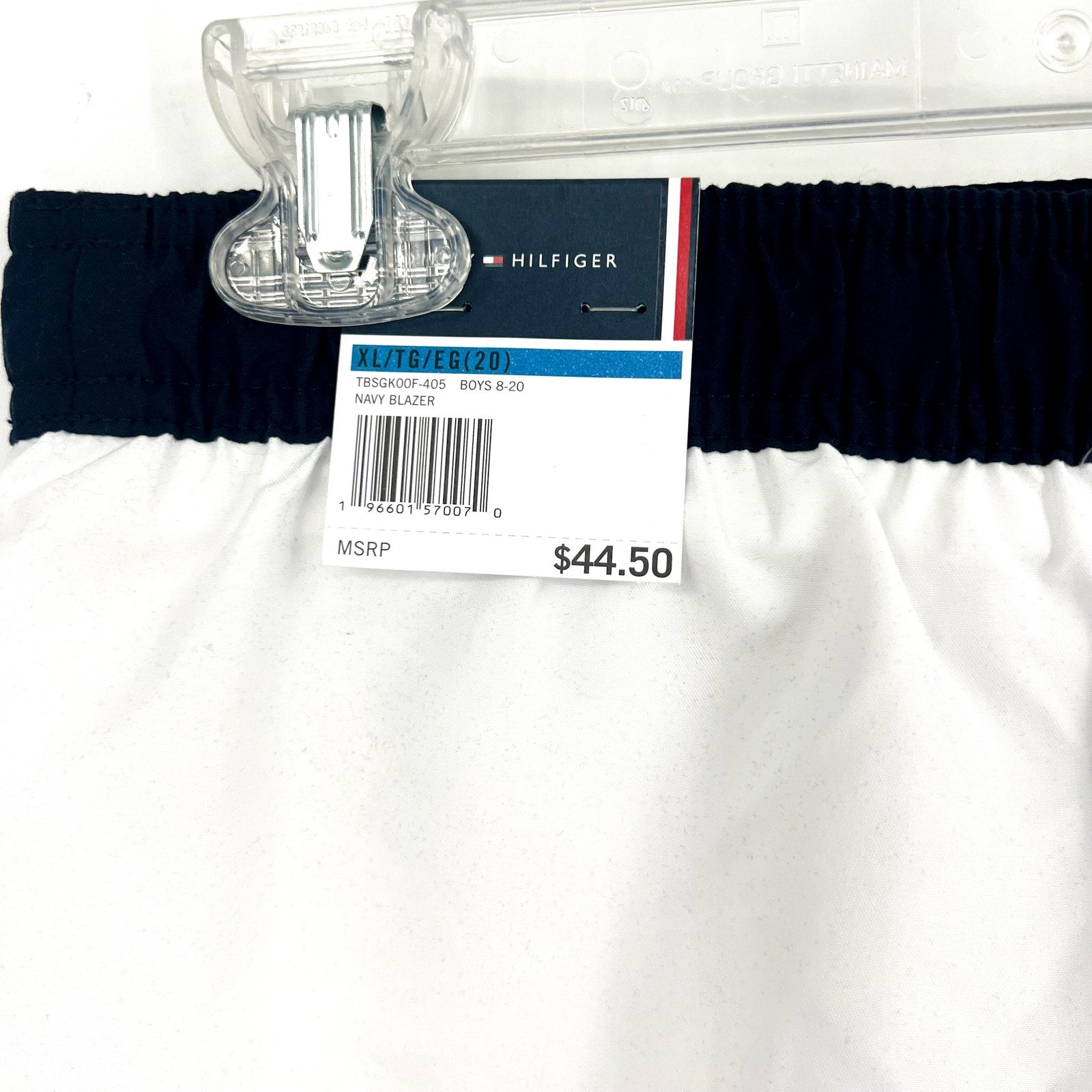 TOMMY HILFIGER Boys Quadrant Swim Trunks Boardshort US XL Navy Blazer NWT