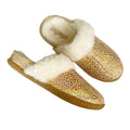 SOREL Kids Nakiska Slide II Slippers Size 5 Ceramic Gold Suede Hard Bottom NWOB