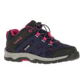 Kamik Girls Trax Outdoor Sneakers Size 5 Navy Blue Pink Bungee Waterproof NWT