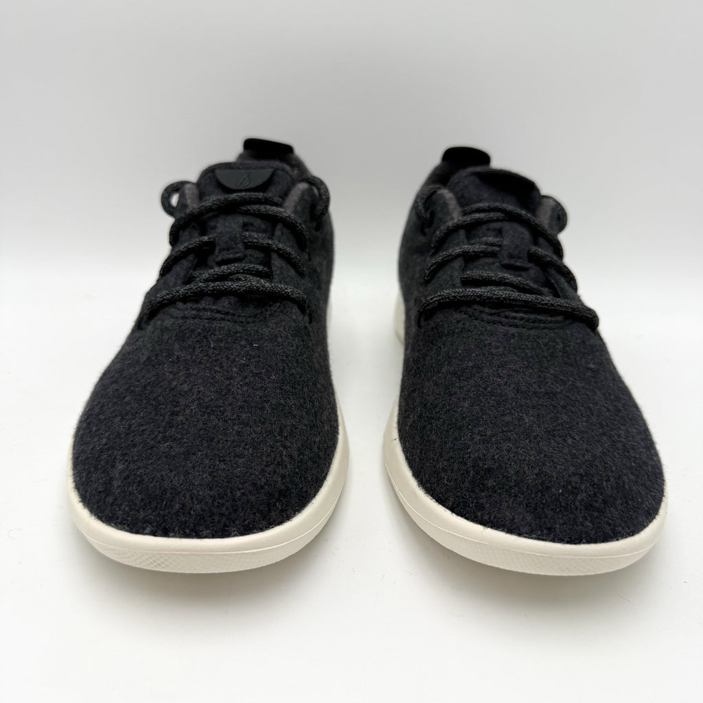 AllBirds Mens Wool Runner Casual Sneakers US 8 EU 40.5 Black Cream Athletic NIB