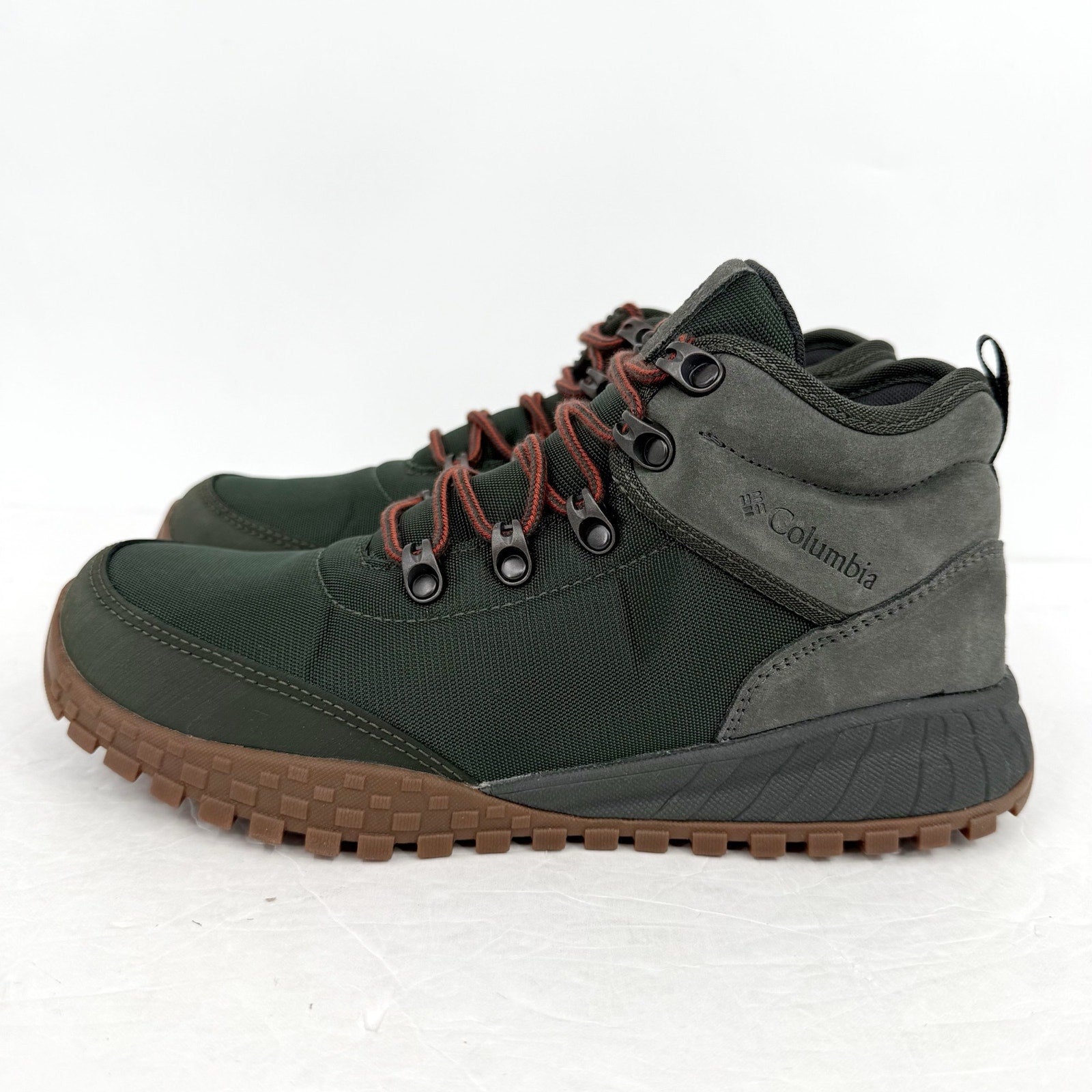 Columbia Mens Fairbanks Mid Hiking Boots US 8 EU 41 Dark Green Waterproof NIB