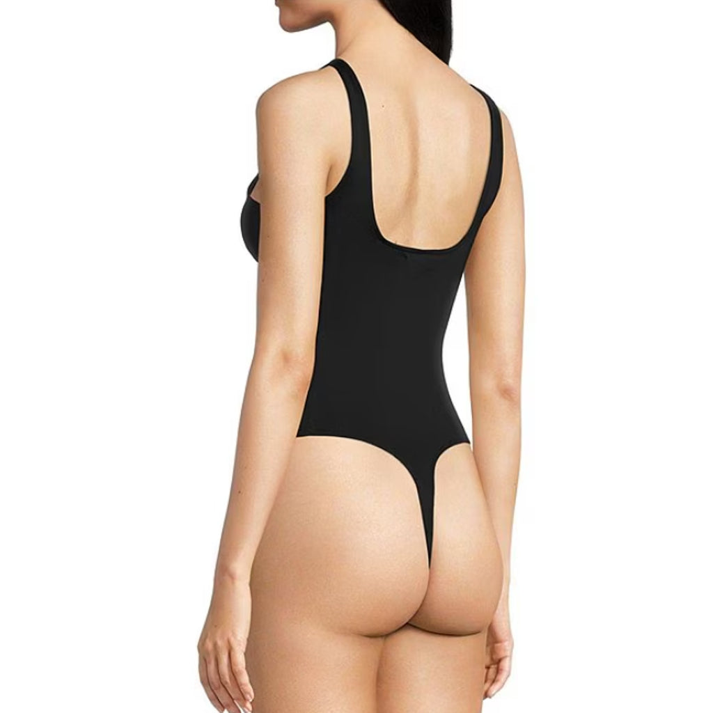 GOOD AMERICAN Women's Good Form Modern Tank Bodysuit Medium Black NWT