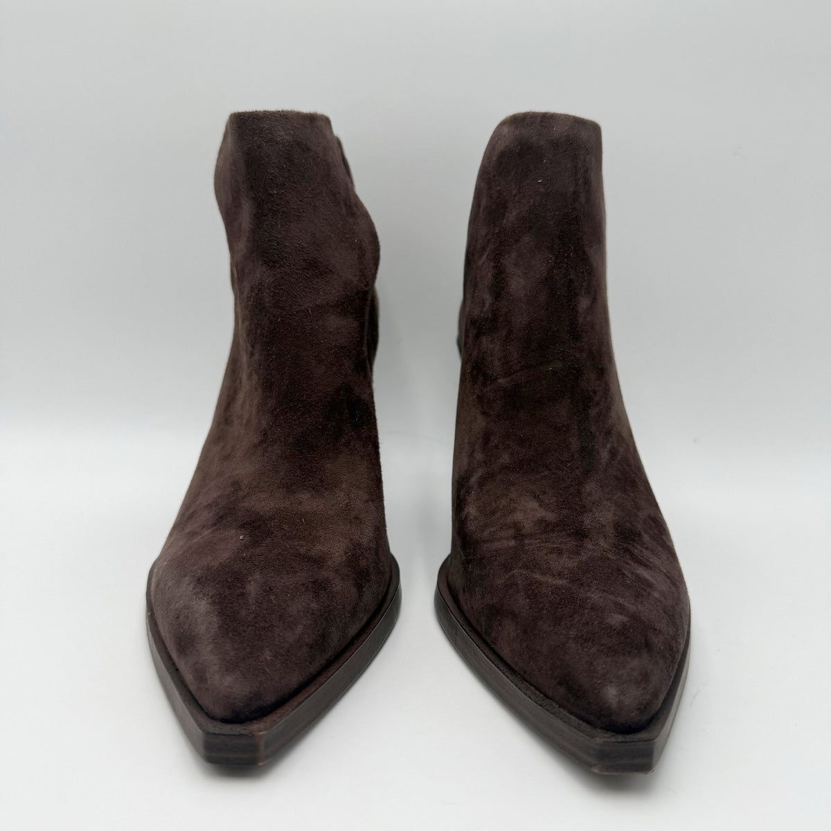 Vince Camuto Womens Gigietta Ankle Bootie Size 8 Brown Suede Heel NWOB