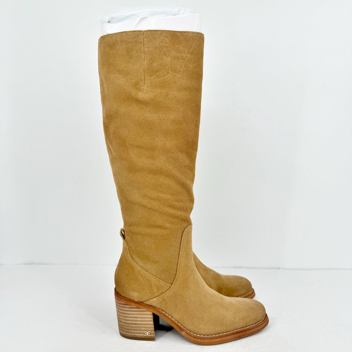 Sam Edelman Womens Soyer Knee High Boots Size 6 M Caramel Brown Suede NIB