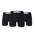 PSD Men's 3 Pack Classic Cotton Stretch Boxer Briefs Medium Black NWT