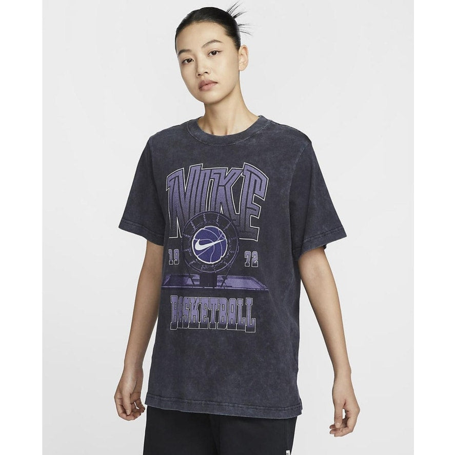 NIKE Women's Basketball 1972 Graphic T-Shirt Small Black/Purple Loose Fit NWT