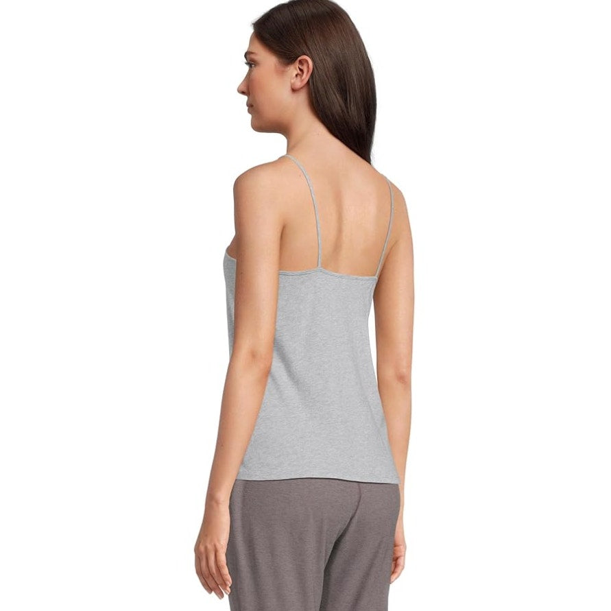 SKIN ORGANIC Womens Essential Camisole Tank Small Medium Heather Grey V Neck NWT