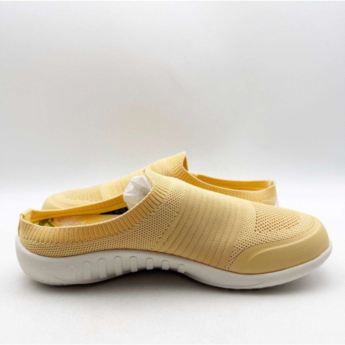 Spenco Women's Blissful Casual Shoes Size 6 Sundress Yellow Slip On Mule NIB