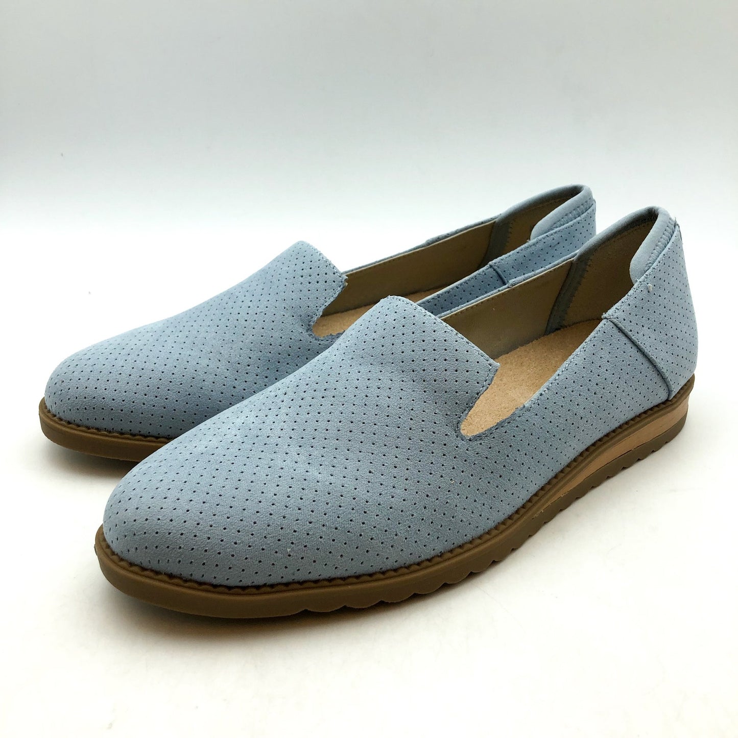 Dr. Scholls Womens Jetset Slip On Loafer US 7 M EU 37 Summer Blue Fabric NIB