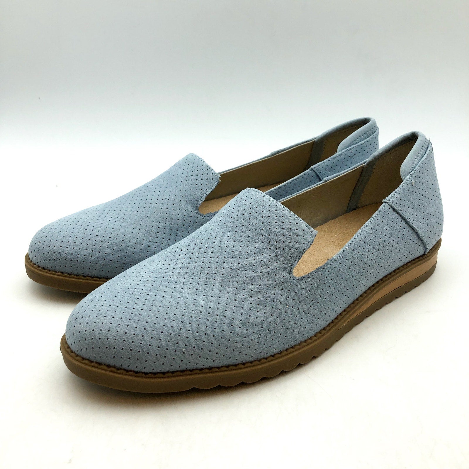 Dr. Scholls Womens Jetset Slip On Loafers US 7 EU 37 Summer Blue Comfort NIB