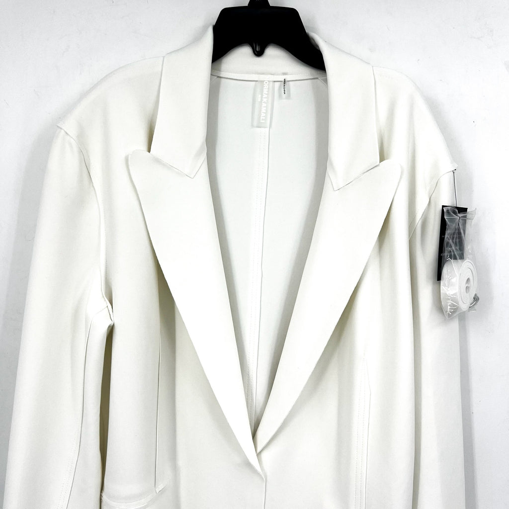 NORMA KAMALI Women's Easy Fit Sack Mini Dress Medium 38 Snow White Blazer NWT