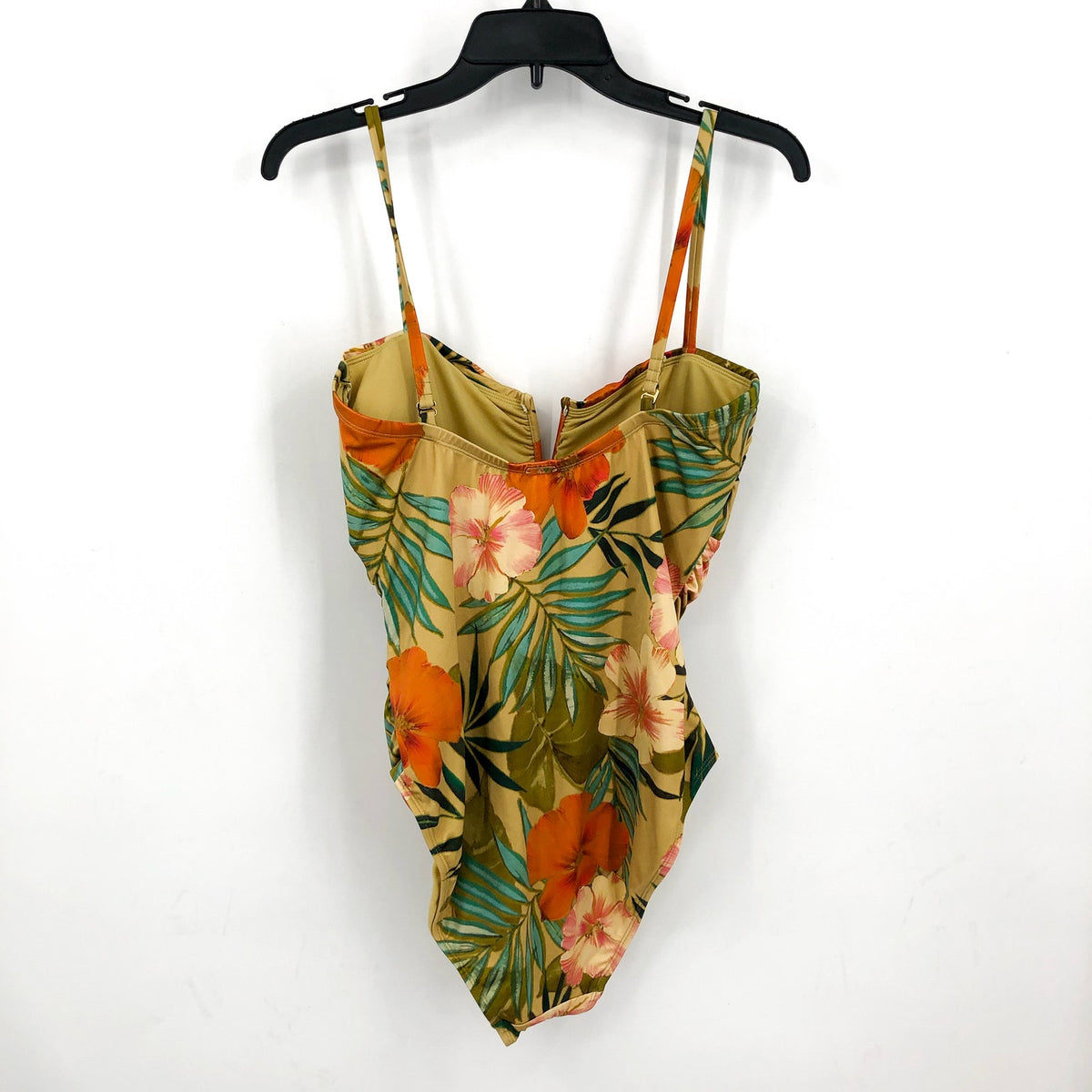 LAUREN RALPH LAUREN Island Tropical One Piece Swimsuit Size 6 Gold V-Wire NWT