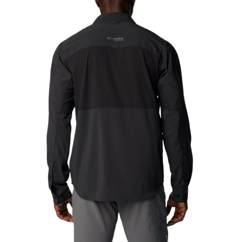 COLUMBIA Men's Cirque River Long Sleeve Shirt Medium Black Vented Woven NWT
