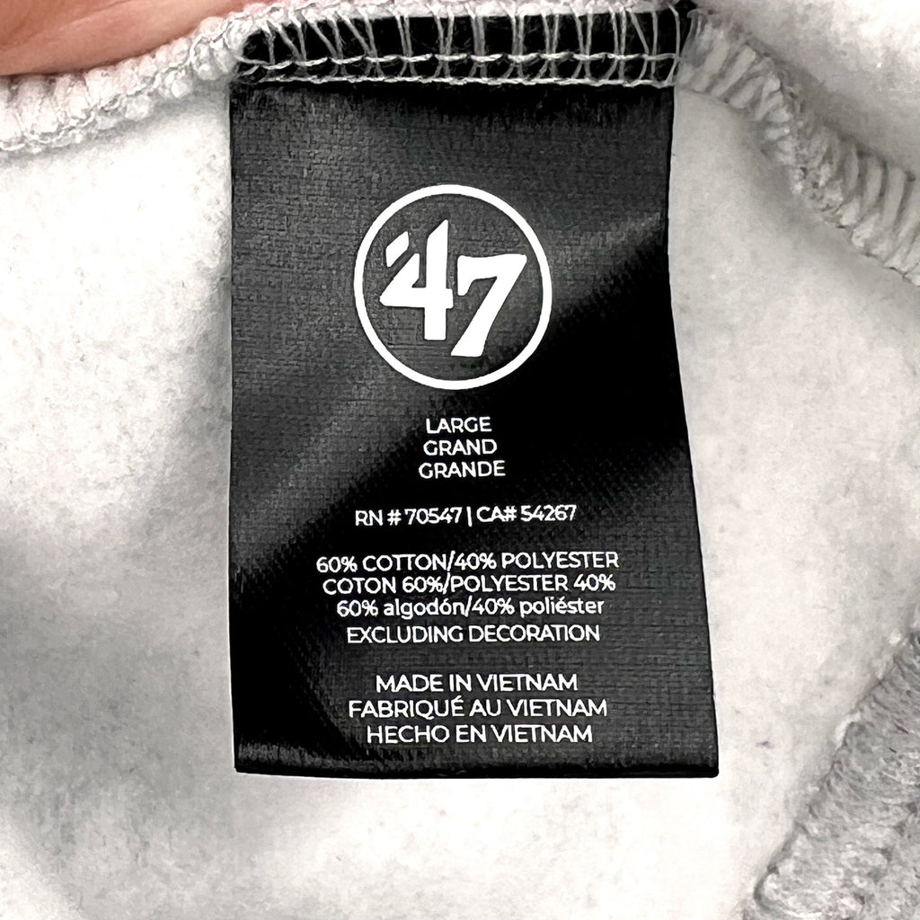 47 BRAND Womens Carolina Panthers High Hopes Hoodie Large Grey Sweatshirt NWT