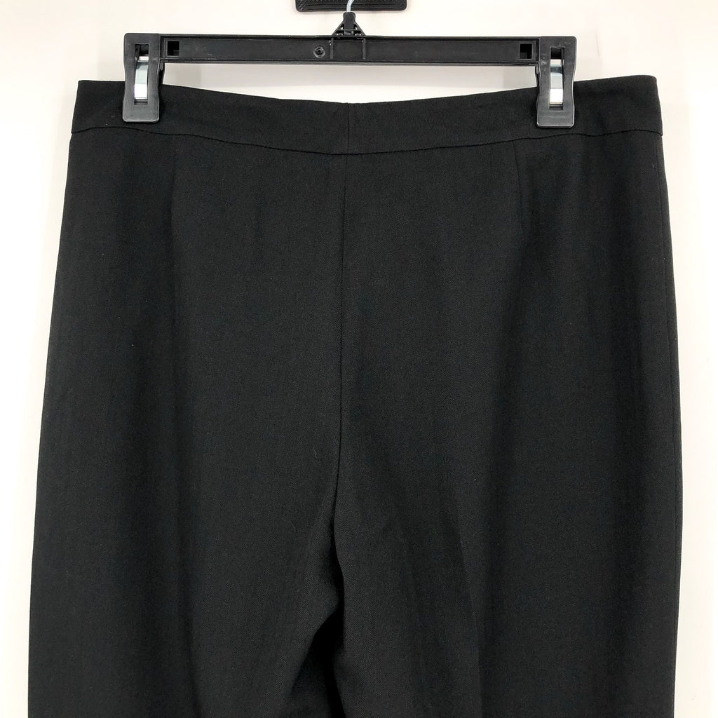 LE SUIT Women's Kate Straight Leg Dress Pants Size 6 Petite Black Flat Front NWT