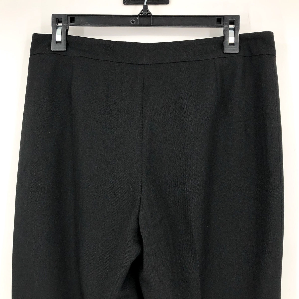 LE SUIT Women's Kate Straight Leg Dress Pants Size 6 Petite Black Flat Front NWT