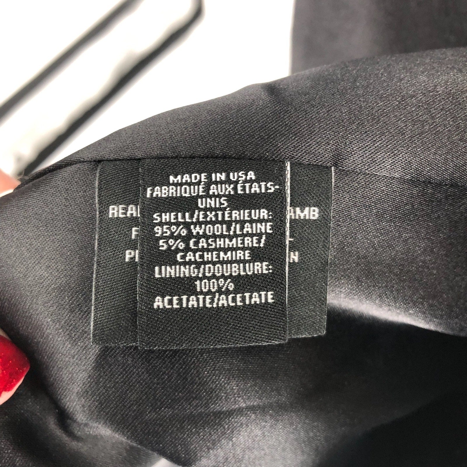 Sofia Cashmere Women Long Full Length Coat 6 Black Fur Collar Wool Cashmere NWOT