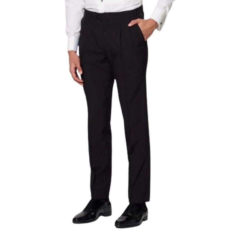 OPPOSUITS Mens Slim Fit Dress Pants 36x34 Black Straight Leg Flat Front NWOT