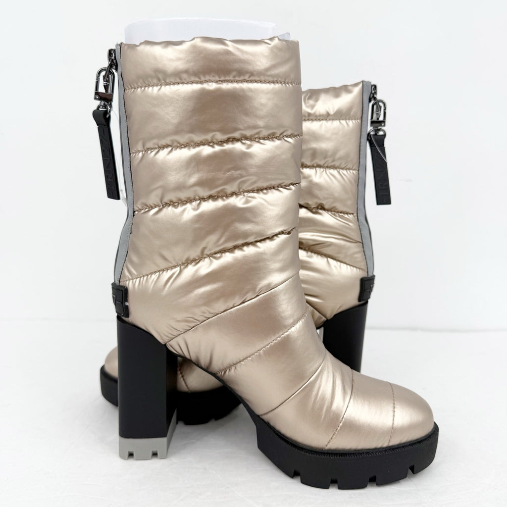 Naturalizer Think Robyn Womens Crosswalk Boots Size 6 Cashmere Gold Puff NIB