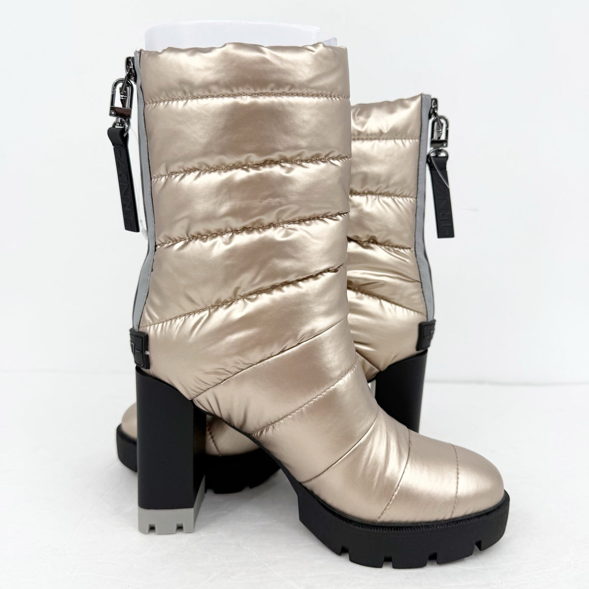 Naturalizer Think Robyn Womens Crosswalk Boots Size 6 Cashmere Gold Puff NIB