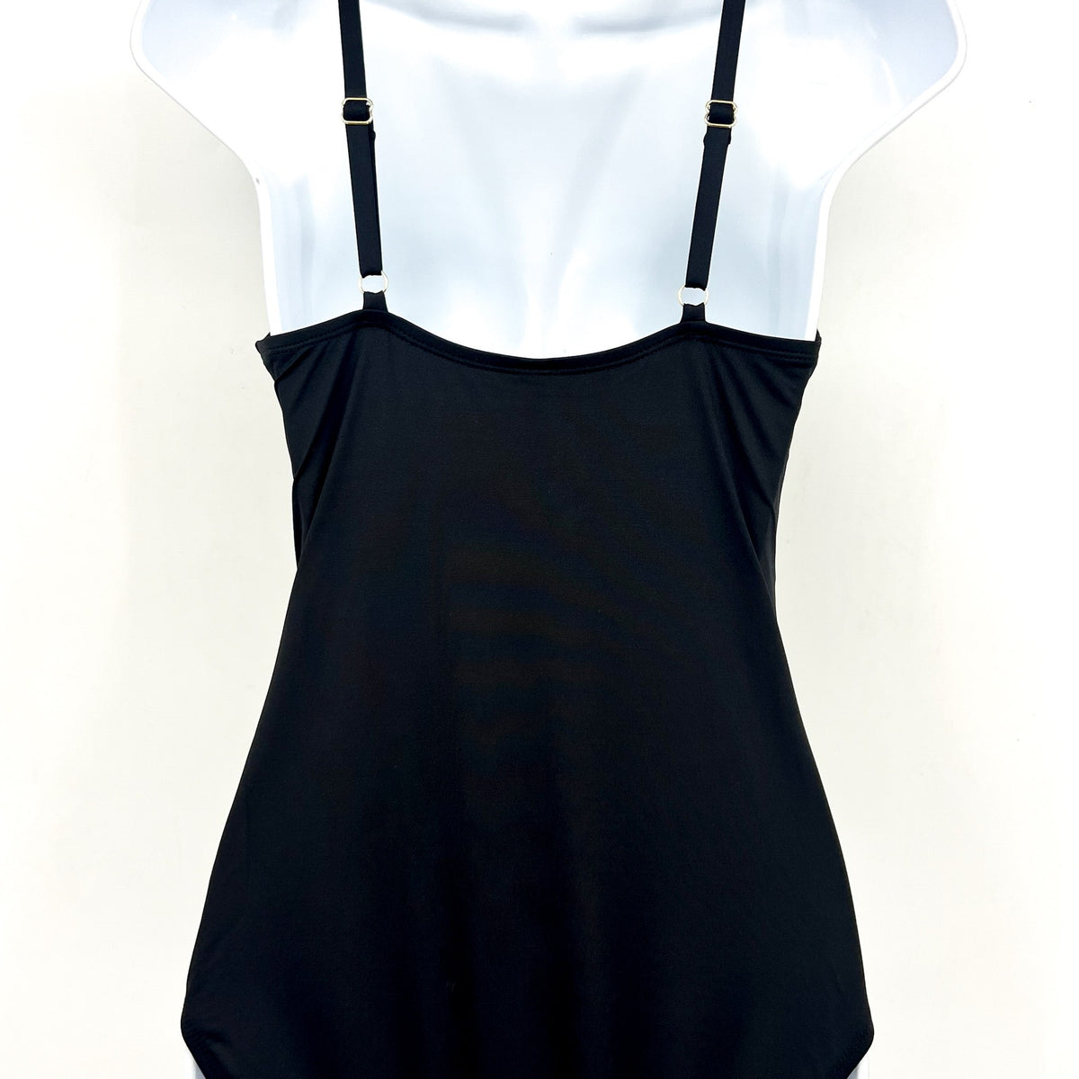 TOMMY BAHAMA Pearl Tie-Front One-Piece Swimsuit Size 6 Black V Neck NWOT