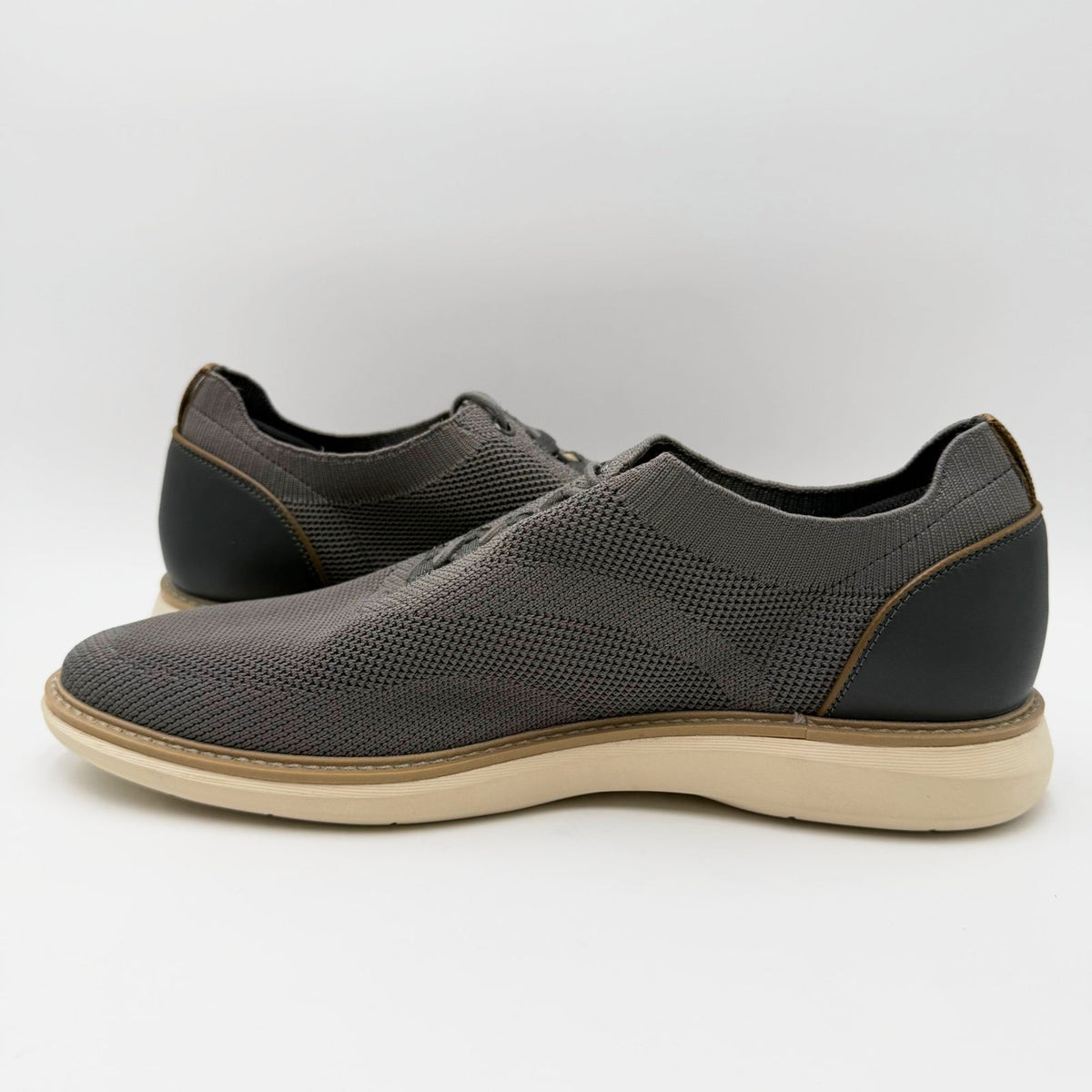 Clarks Mens Brantin Knit Casual Oxford Sneakers Size 11 Wide EU 44.5 Grey NIB