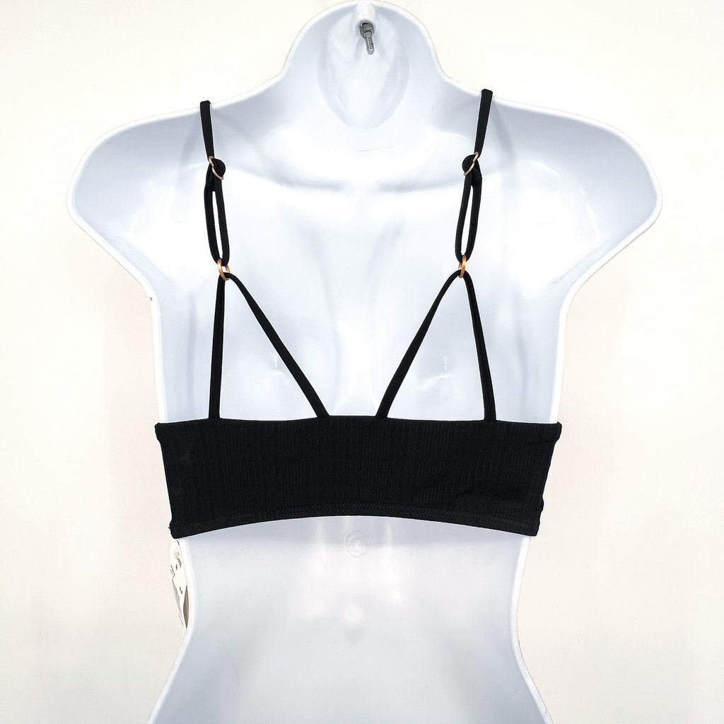 L*SPACE Bikini Siren Top & Dominic Bottom Bitsy Medium Black NWT