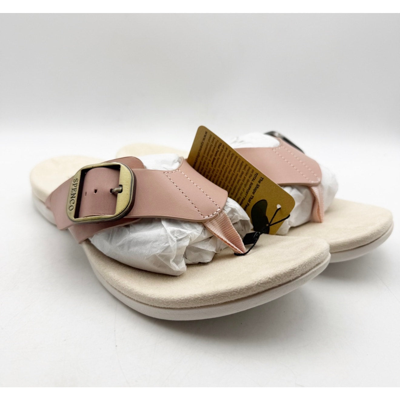 Spenco Women's Sierra Sandals Size 7.5 Pink Pale Blush Thong Flip Flop APMA NIB