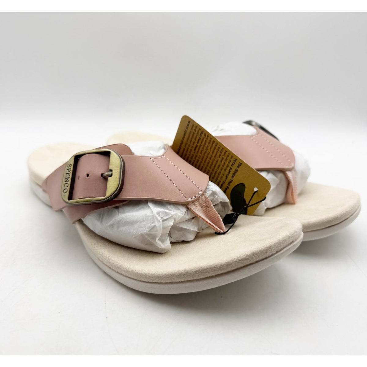 Spenco Women's Sierra Sandals Size 7.5 Pink Pale Blush Thong Flip Flop APMA NIB