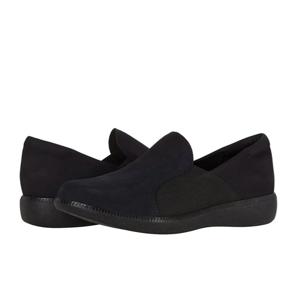 Munro Women's Clay Slip On Shoes Size 6 Wide Black Leather Loafer Casual NIB