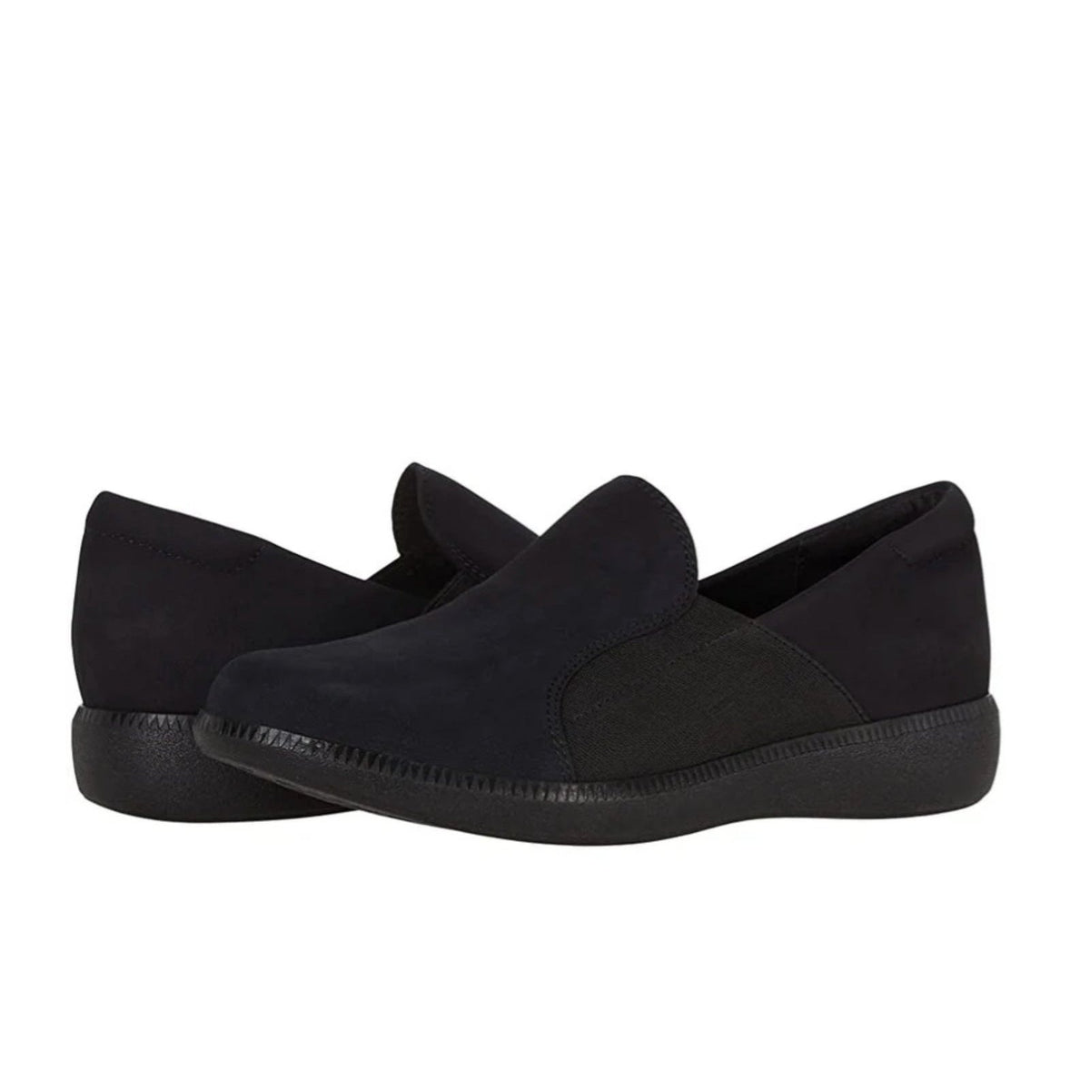 Munro Women's Clay Slip On Shoes Size 6 Wide Black Leather Loafer Casual NIB