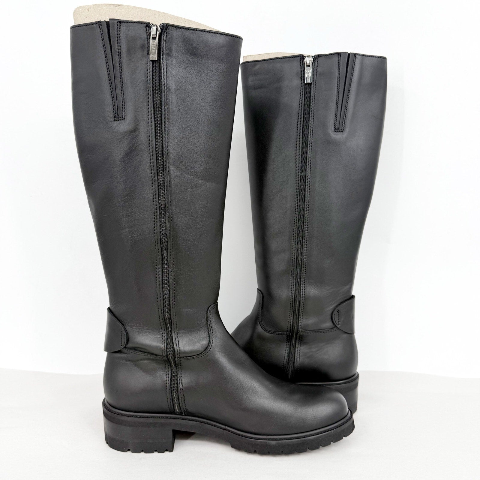 La Canadienne Womens Cate Knee High Boots US Size 9 EU 39 Black Leather NWOB