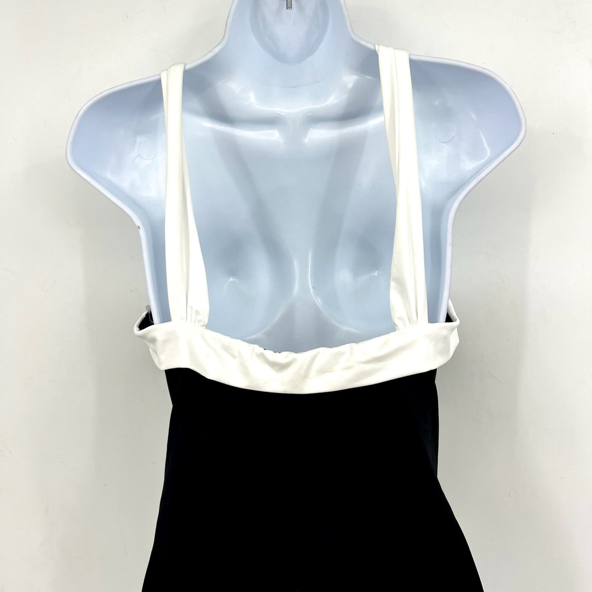 LAUREN RALPH LAUREN Bel Air One Piece Swimsuit Size 12 Black Cross High Neck NWT
