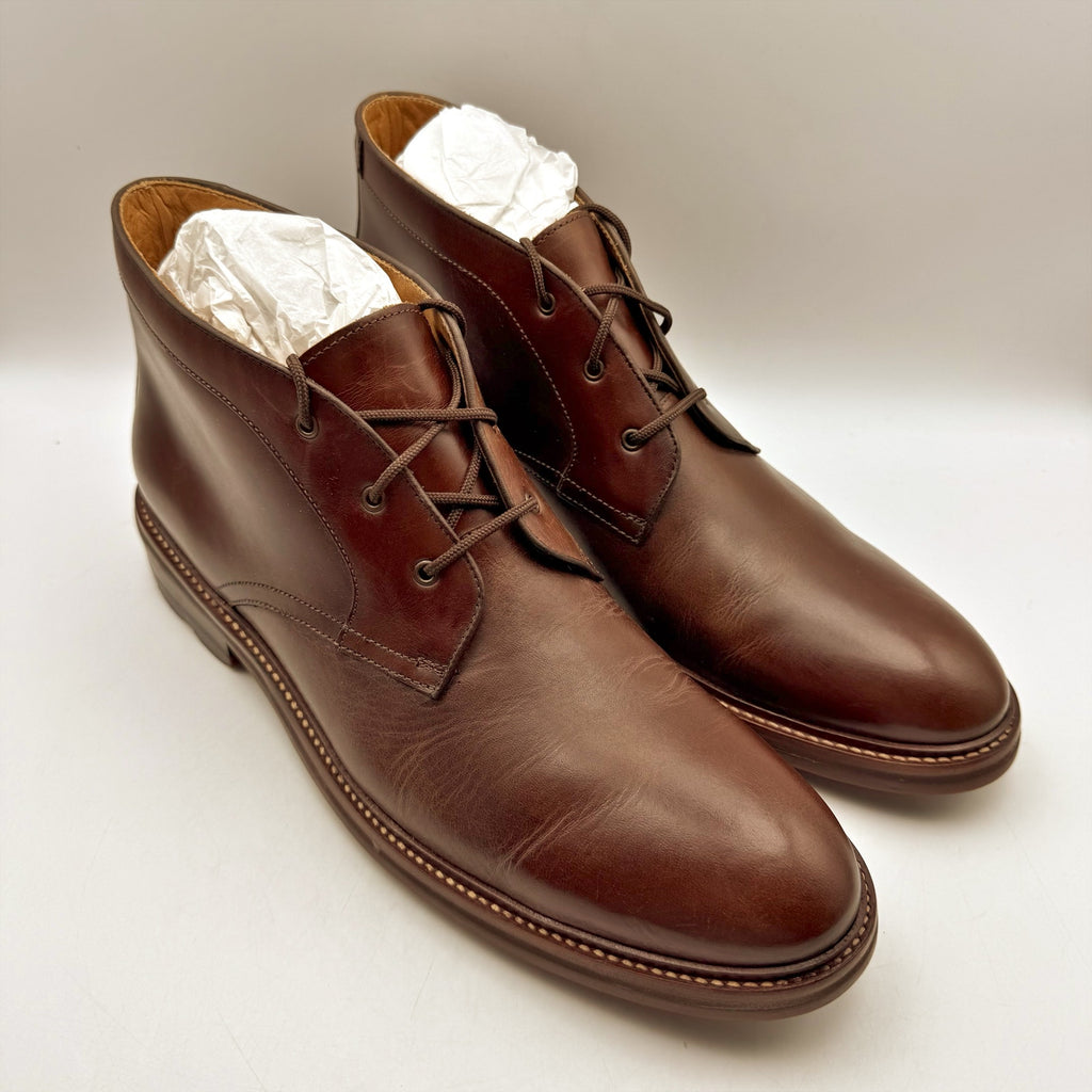Johnston & Murphy Mens Welch Chukka Boots US Size 12 EU 46 Brown Leather NIB
