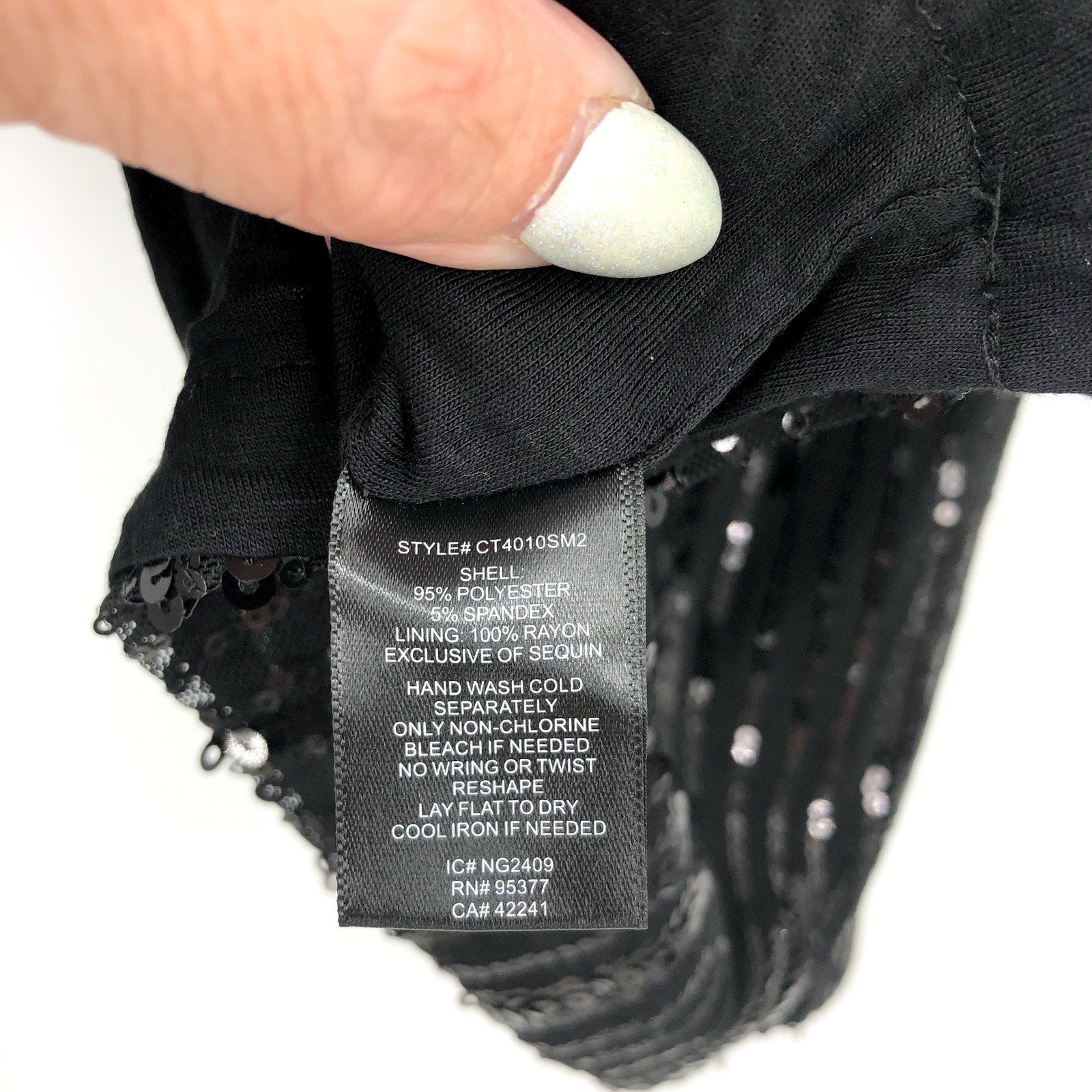 SANCTUARY Women's Sequin Perfect Tee XS Black Short Sleeve NWT