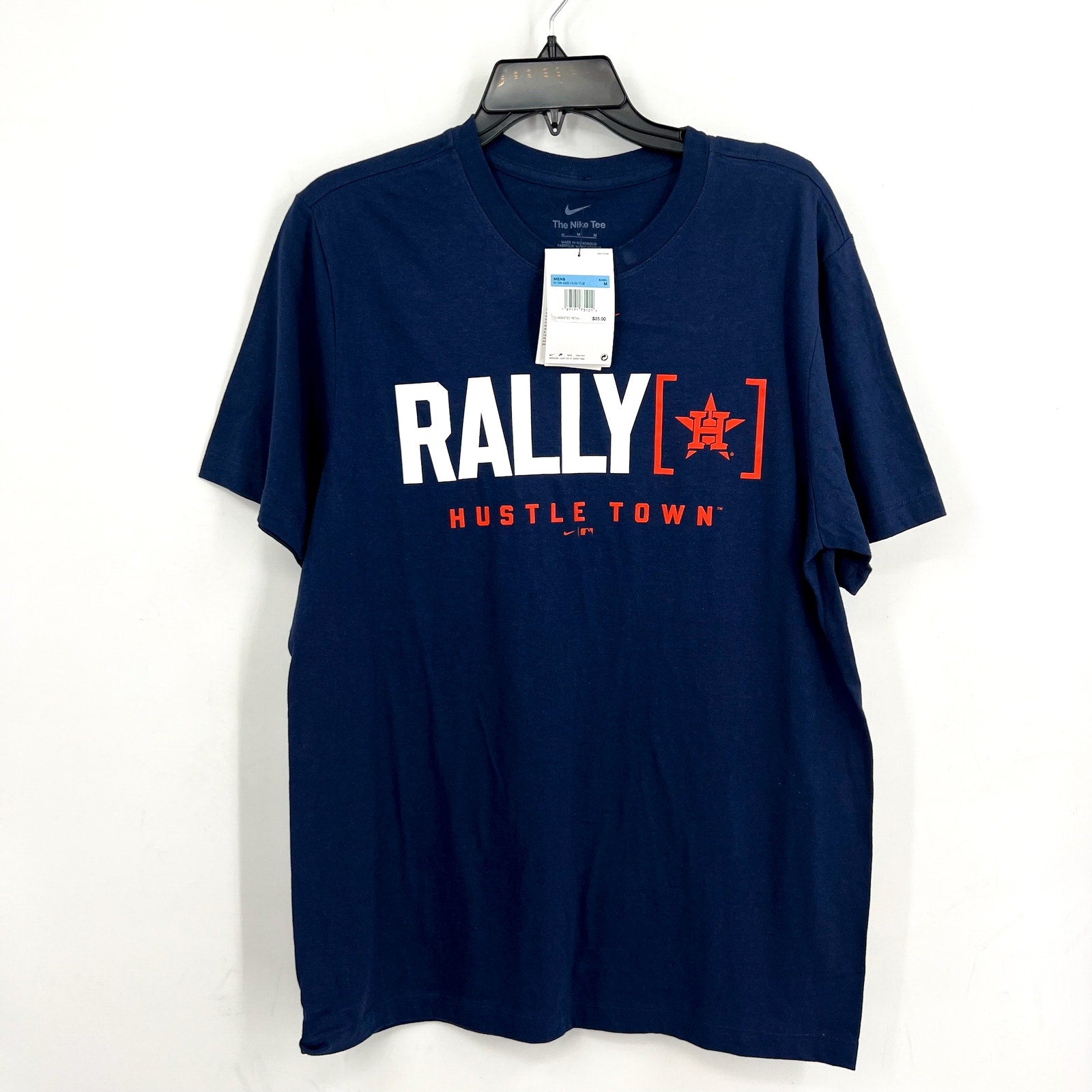 NIKE Mens Houston Astros Rally Home Graphic T-shirt Medium Chattanooga Blue NWT