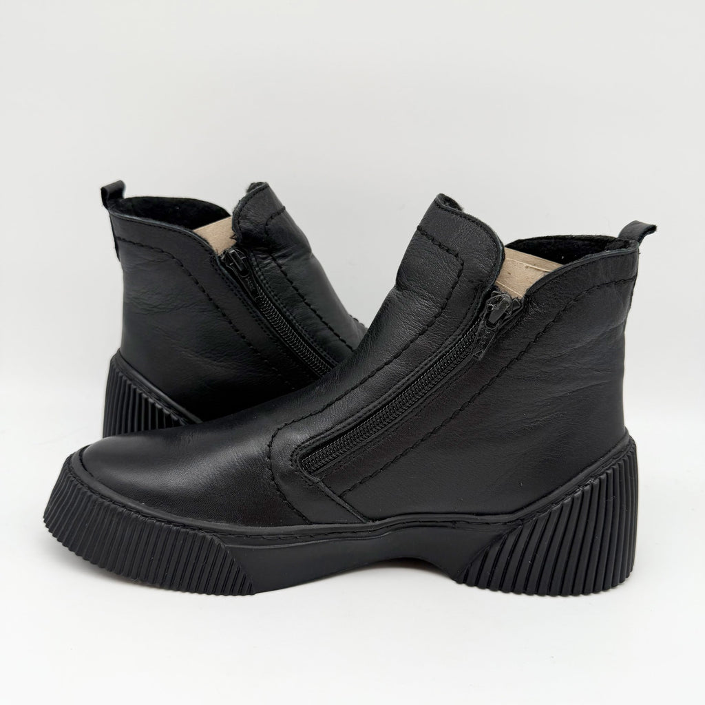 Spring Step Womens Kelko Ankle Boot EU 39 US 8.5 Black Leather NIB