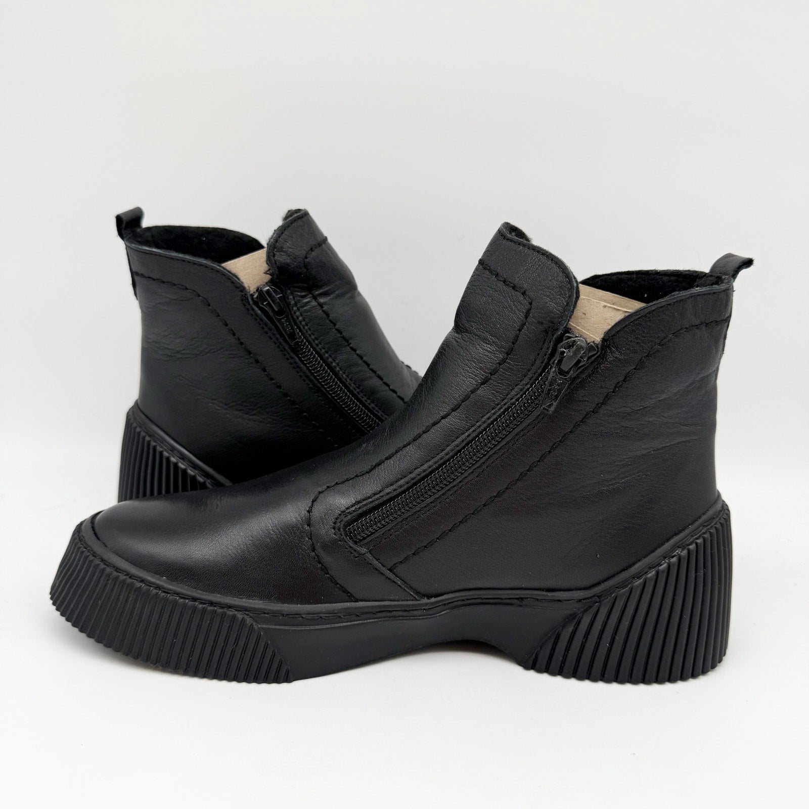 Spring Step Womens Kelko Ankle Boot EU 39 US 8.5 Black Leather NIB