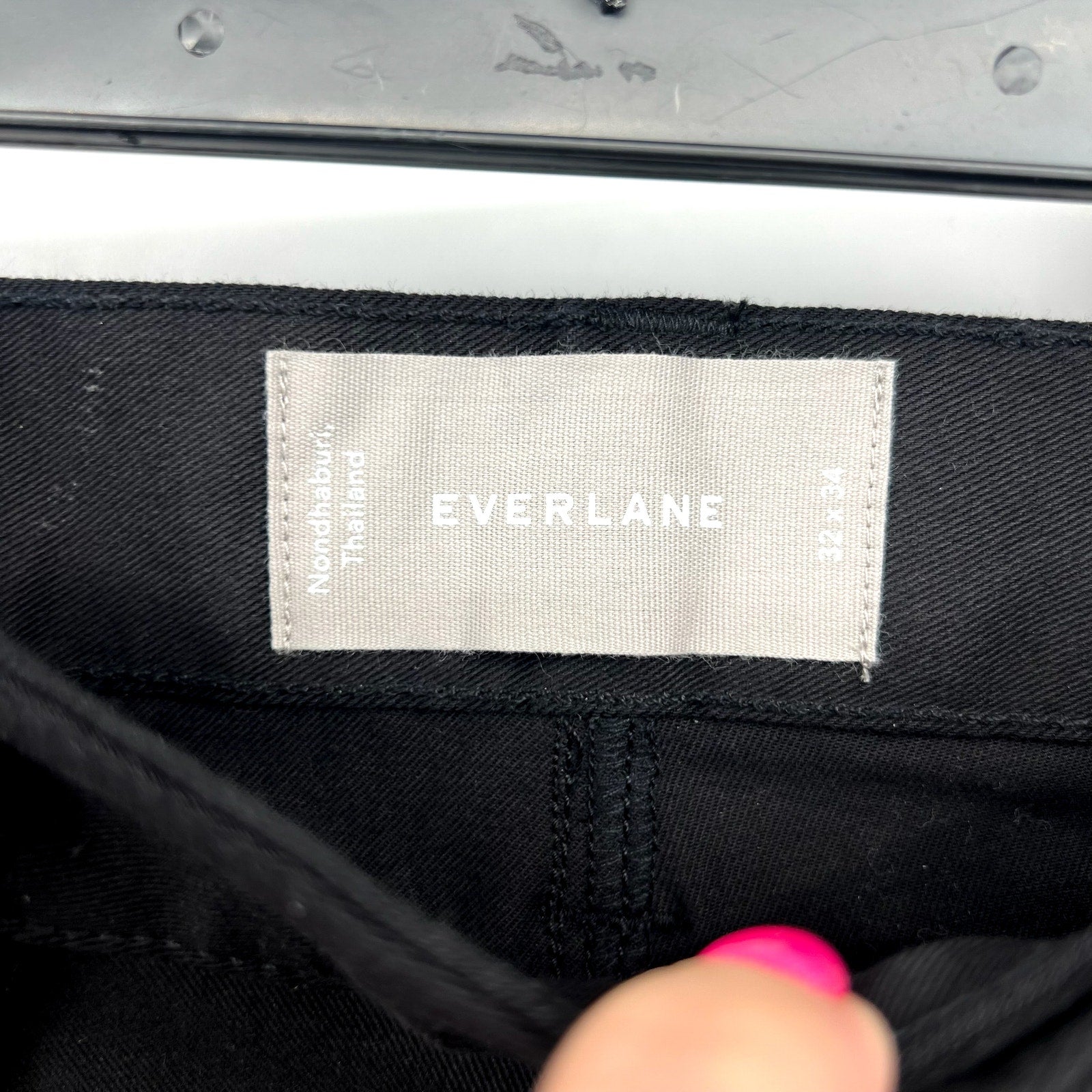 EVERLANE Men's The Performance 5-Pocket Pants 32x34 Black Chinos Stretch NWT