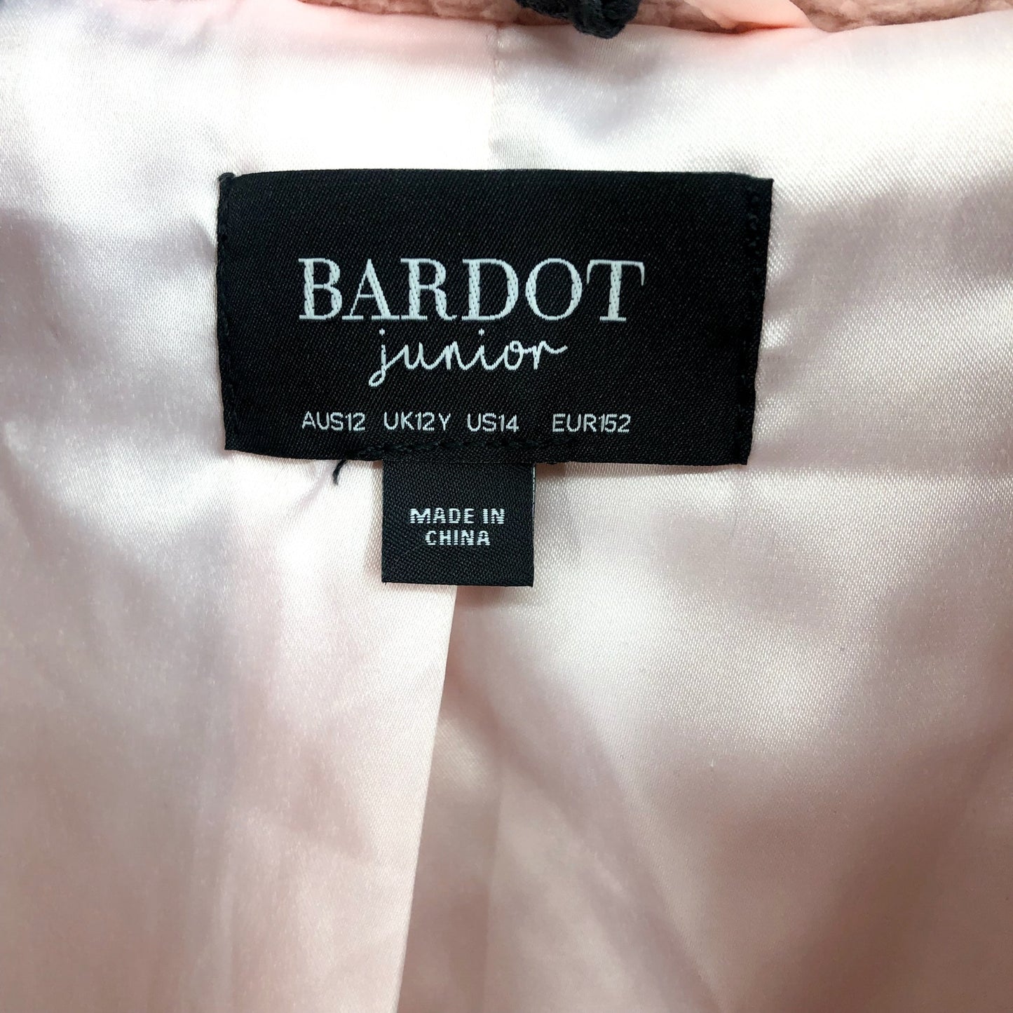 BARDOT JUNIOR Girl's Milly Soft Teddy Jacket XL US 14 Pink Musk Faux Fur NWT